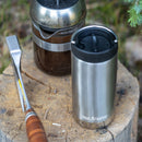 Botella térmica TKWide Klean Kanteen con tapa Café 12oz (355ml) Plata