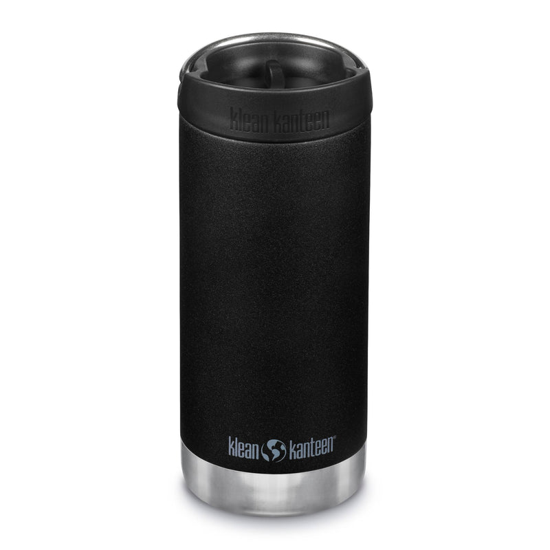 Botella térmica TKWide Klean Kanteen con tapa Café 12oz (355ml) Negro
