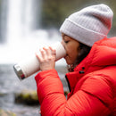 Botella térmica TKWide Klean Kanteen con tapa Café 20oz (592ml) Blanco