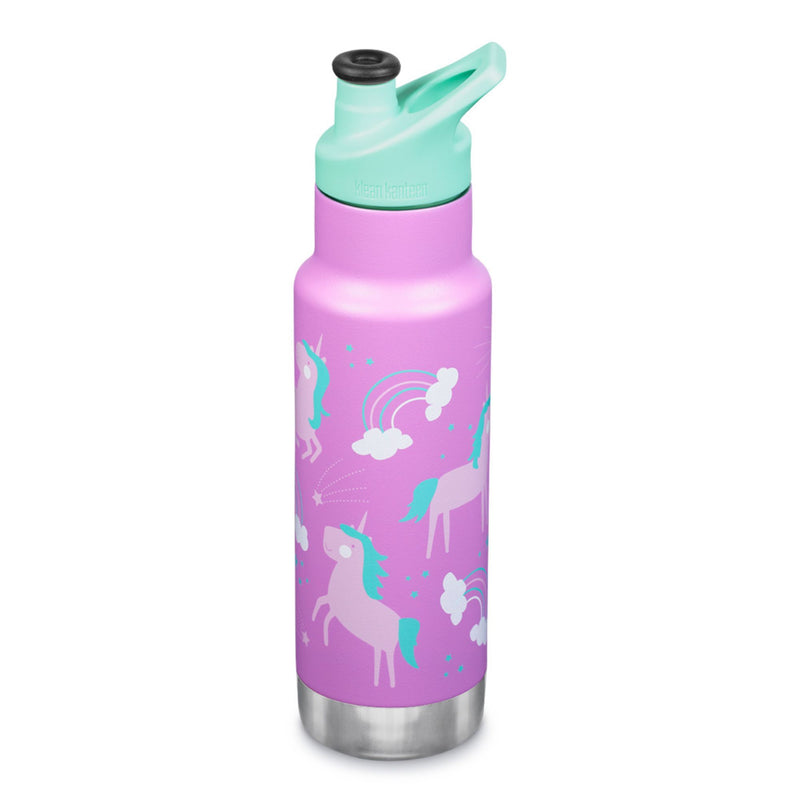 Botella térmica Classic infantil Klean Kanteen con tapa Sport 12oz (355ml) Lila