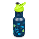 Botella Classic infantil Klean Kanteen con tapa Sport 12oz (355ml) Azul marino estampado