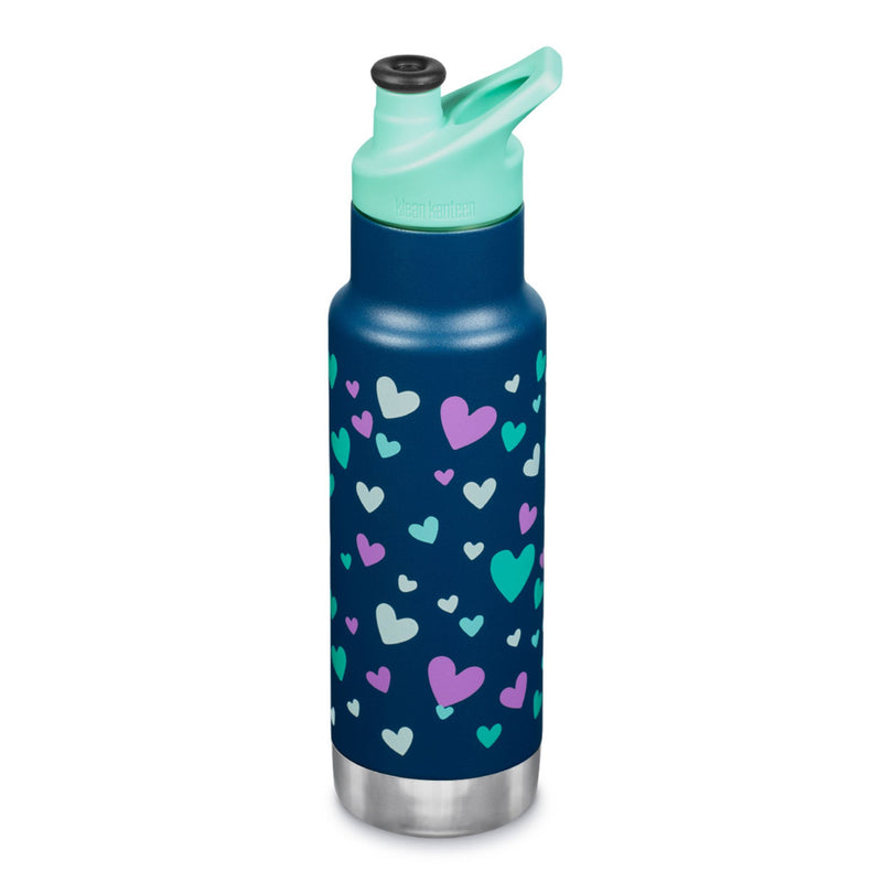 Botella térmica Classic infantil Klean Kanteen con tapa Sport 12oz (355ml) Azul marino estampado