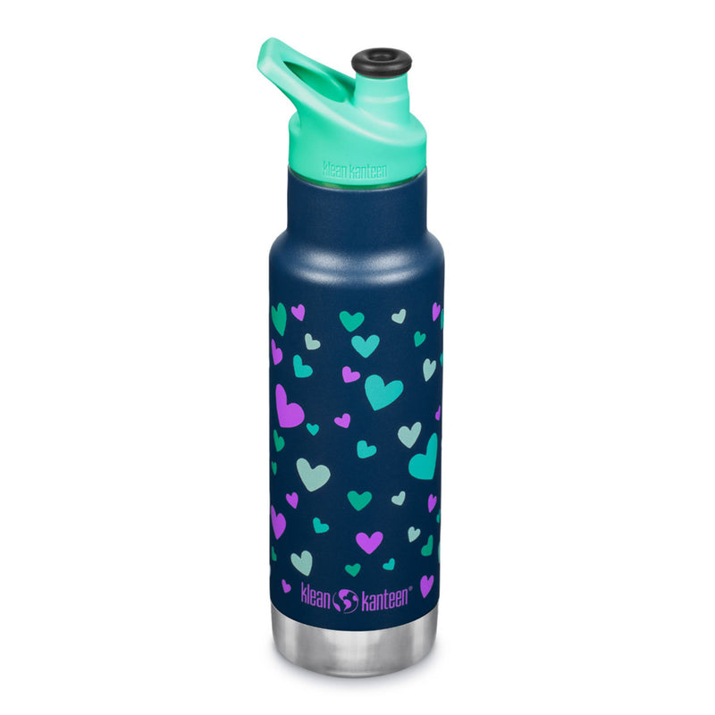Botella térmica Classic infantil Klean Kanteen con tapa Sport 12oz (355ml) Azul marino estampado