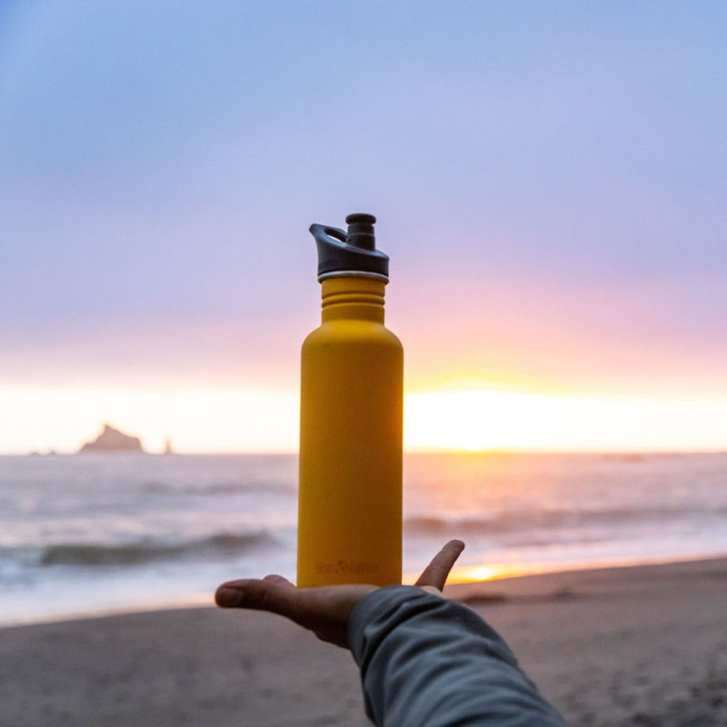 Botella Classic Klean Kanteen con tapa Sport 27oz (798ml) Amarillo