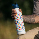 Botella Classic Klean Kanteen con tapa Sport 27oz (798ml) Blanco estampado