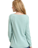 Jersey de mujer con cuello pico y manga larga