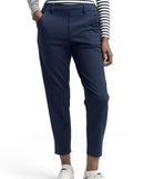 Pantalón pitillo de mujer con largo tobillero y cintura media