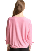 Camiseta de mujer con cuello redondo y manga tres cuartos