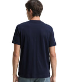 Camiseta de hombre de manga corta con dibujo frontal y cuello redondo