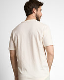 Camiseta de manga corta de hombre con cuello redondo y diseño liso