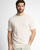 Camiseta de manga corta de hombre con cuello redondo y diseño liso