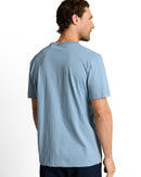 Camiseta de manga corta de hombre con cuello redondo y diseño liso