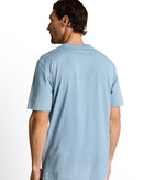 Camiseta de hombre en color azul con manga corta y cuello redondo