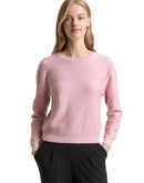 Jersey de mujer de manga larga con cuello redondo y diseño liso