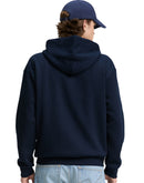 Sudadera de hombre de manga larga con capucha, cremallera, bolsillos delanteros y diseño liso
