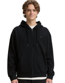 Sudadera de hombre de manga larga con capucha, cremallera, bolsillos delanteros y diseño liso