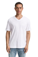 Camiseta de hombre de manga corta con cuello en V (paquete doble)
