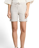 Bermuda chino de mujer con cintura elástica, cordón y bolsillos