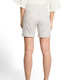 Bermuda chino de mujer con cintura elástica, cordón y bolsillos