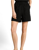 Short de mujer con cintura media elástica y estampado ornamental