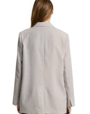 Blazer de manga larga de mujer con cuello en solapa largo con dos botones y diseño liso