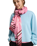 Pañuelo de mujer con estampado de rayas y letras