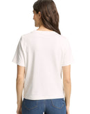 Camiseta de manga corta de mujer con estampado frontal