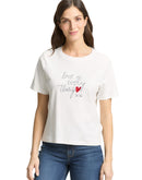 Camiseta de manga corta de mujer con estampado frontal