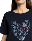 Camiseta de manga corta de mujer con estampado frontal