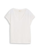Camiseta de mujer con cuello pico y manga corta