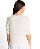 Camiseta de mujer con manga corta y cuello barco