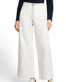 Pantalón ancho de mujer con cintura elástica, cordón ajustable y bolsillos laterales