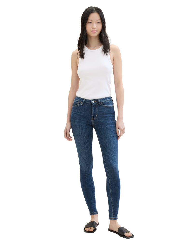 Vaquero de mujer Nela fit pitillo cintura media azul