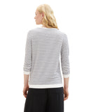 Sudadera de mujer de manga langa con cuello redondo diseño de rayas