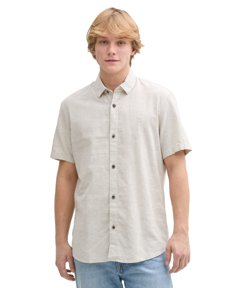 Camisa de hombre de manga corta de lino
