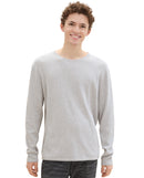 Jersey de hombre con escote redondo liso gris claro