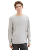 Jersey de hombre con escote redondo liso gris claro