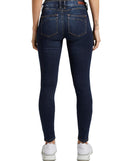 Vaquero de mujer Jona extra skinny efecto desgastado azul marino