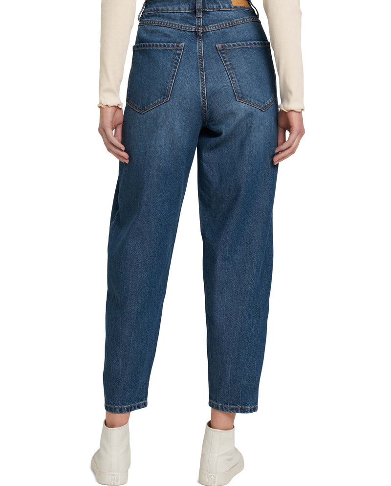 Vaquero de mujer Berrel mom fit azul