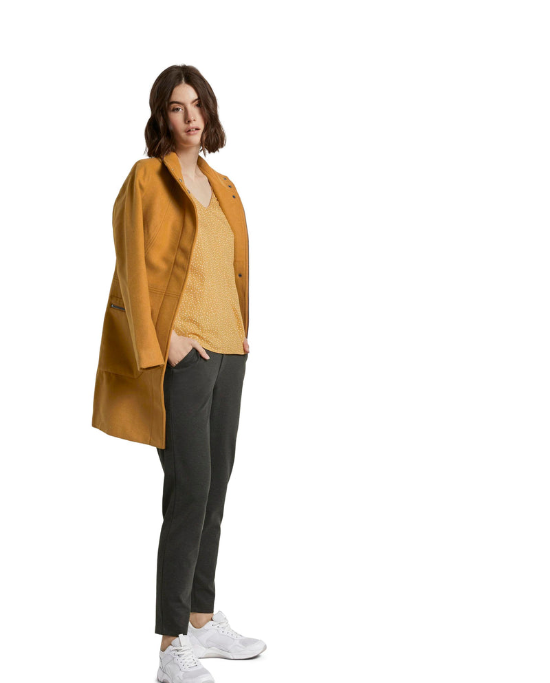 Pantalón de mujer holgado con dos bolsillos delanteros gris oscuro