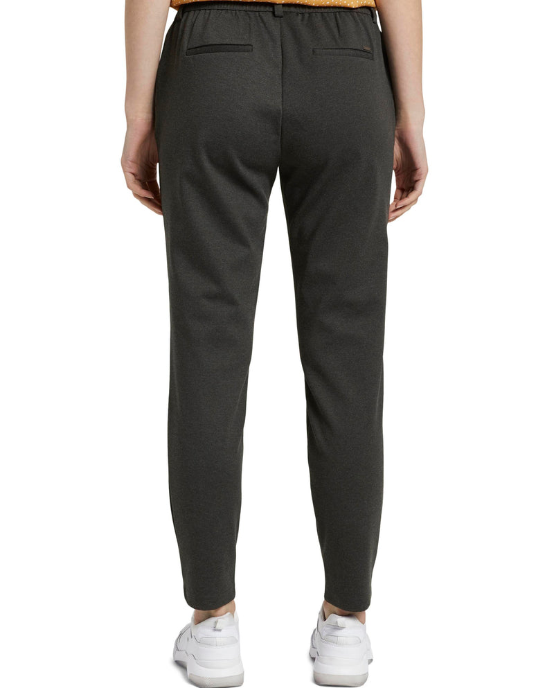 Pantalón de mujer holgado con dos bolsillos delanteros gris oscuro