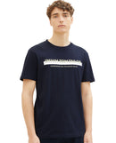 Camiseta de hombre con dibujo frontal azul marino