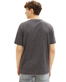 Camiseta de hombre de manga corta y estampado gris