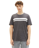 Camiseta de hombre de manga corta y estampado gris