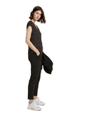 Pantalón de mujer holgado con cintura elástica negro