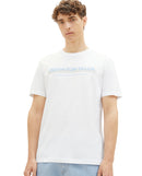 Camiseta de hombre con dibujo frontal blanco
