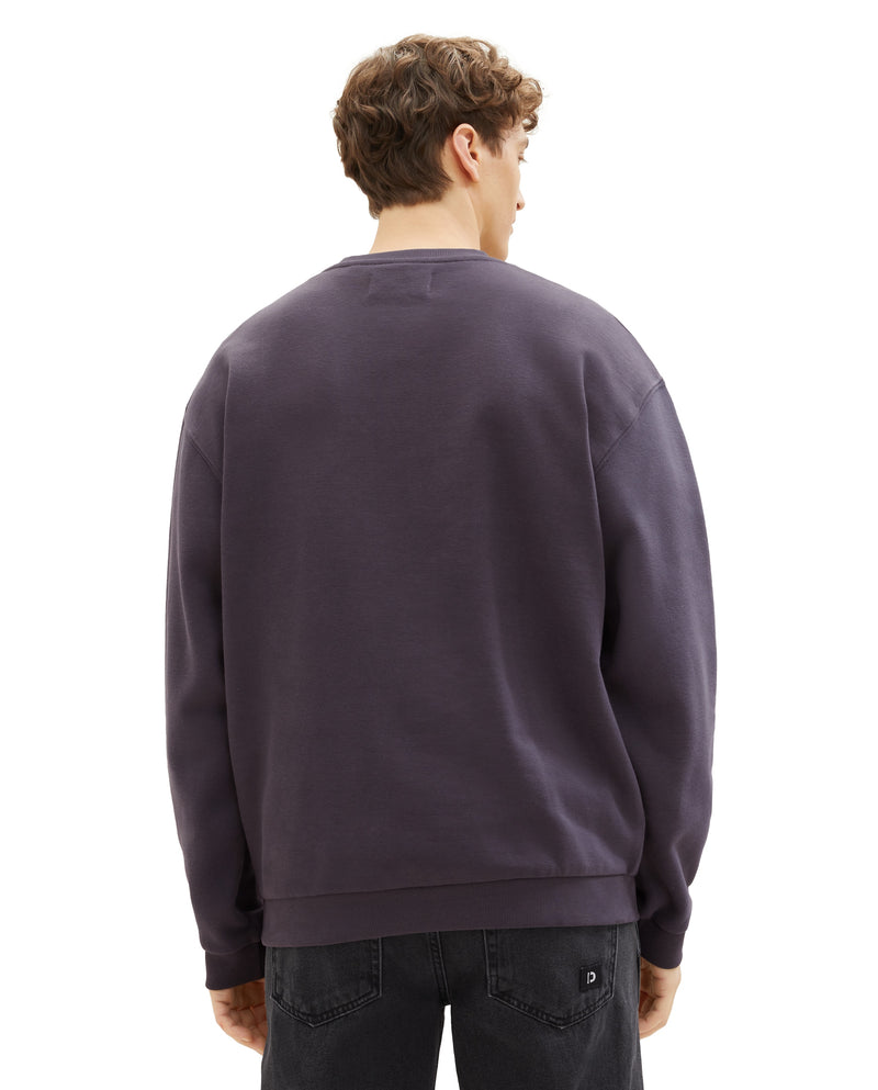 Sudadera de hombre cuello redondo marrón