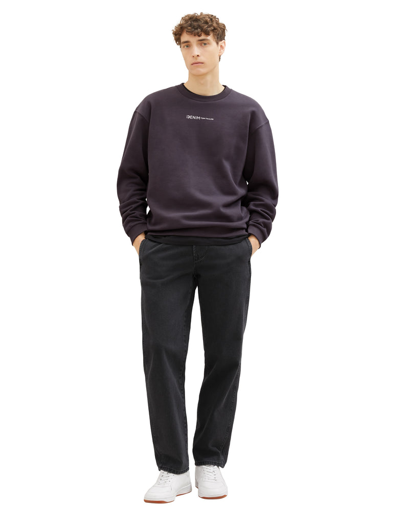 Sudadera de hombre cuello redondo marrón