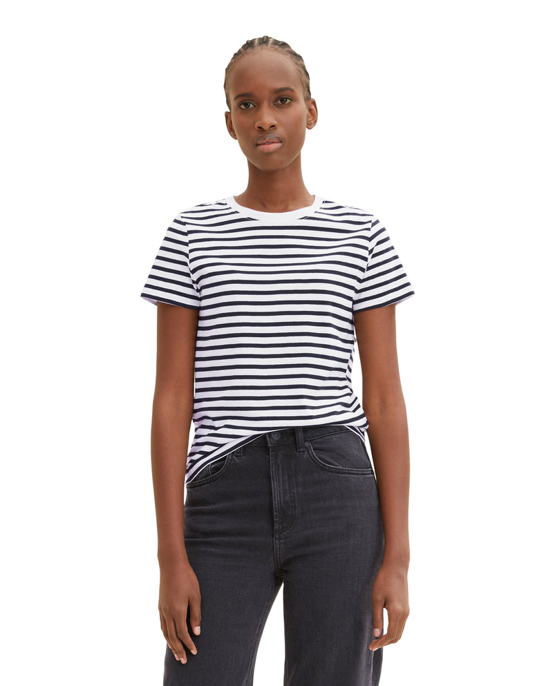 Striped print women's T-shirt