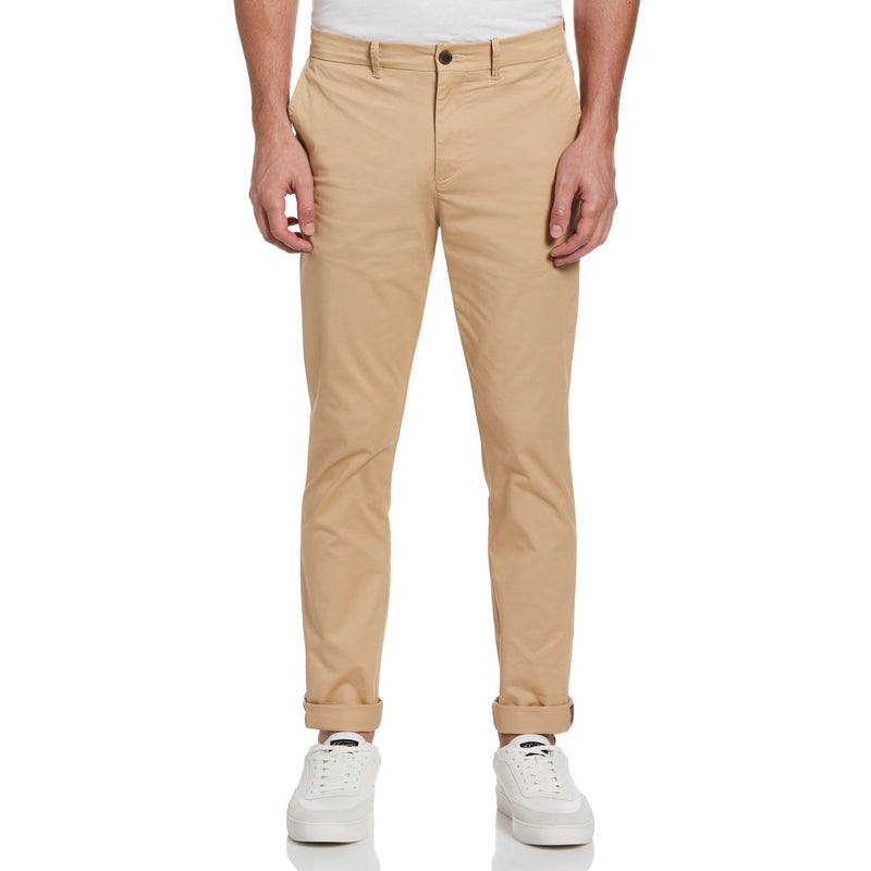 Pantalón chino stretch con algodón reciclado kaki